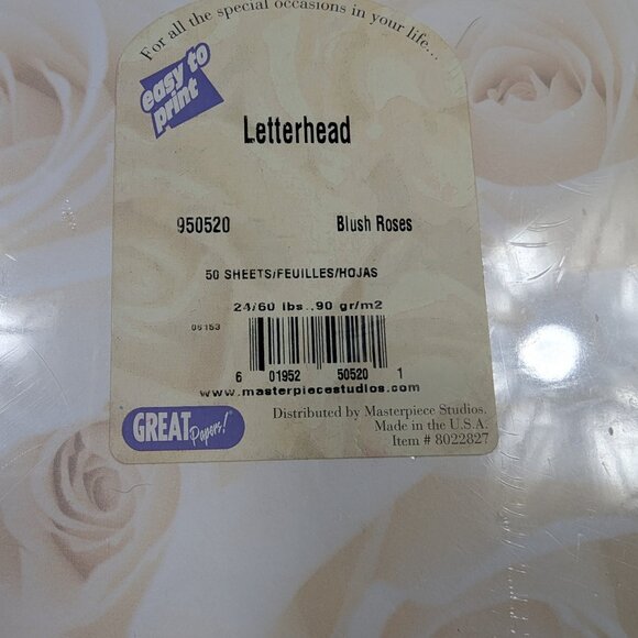 Great Papers Blush Rose Stationary/Printer Paper 8.5" x 11" NEW - Picture 5 of 5